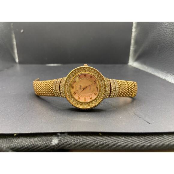 BURGI Diamond Markers Crystal Bezel Women’s Wristwatch BUR048RG Rose Gold Tone main image 10